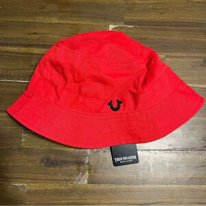True Religion Red Hs Embroidered Bucke Hat